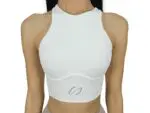 Top deportivo sin mangas de alta sujeción blanco