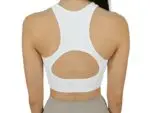 Top deportivo sin mangas de alta sujeción blanco