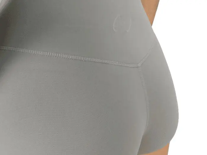 Short deportivo de cintura alta gris