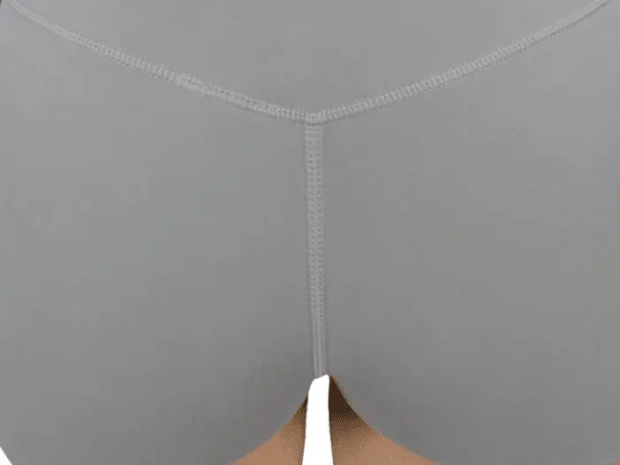 Short deportivo de cintura alta gris