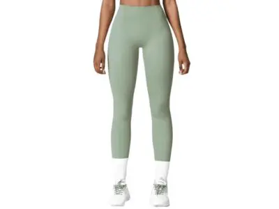 Leggings largos verdes de cintura alta