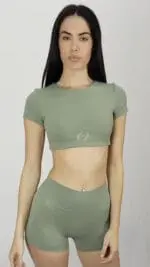 Short cintura alta verde