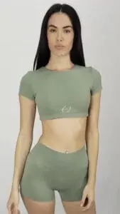 Short cintura alta verde