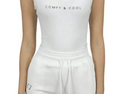 Pantalón Jogger de Tiro Alto blanco