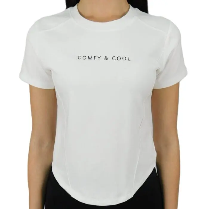 Camiseta de punto de manga corta blanca