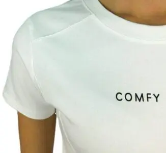 Camiseta de punto de manga corta blanca