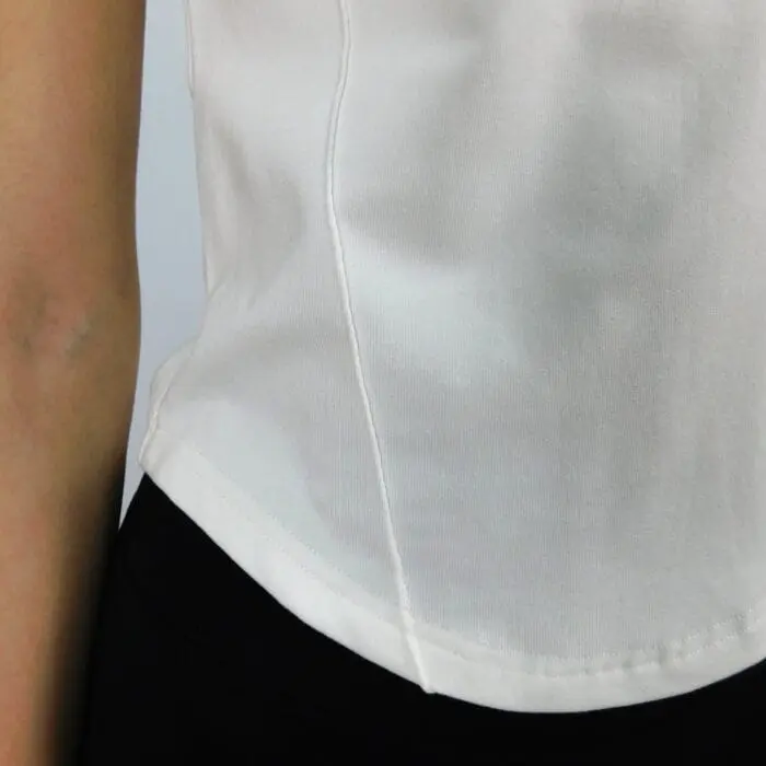 Camiseta de punto de manga corta blanca
