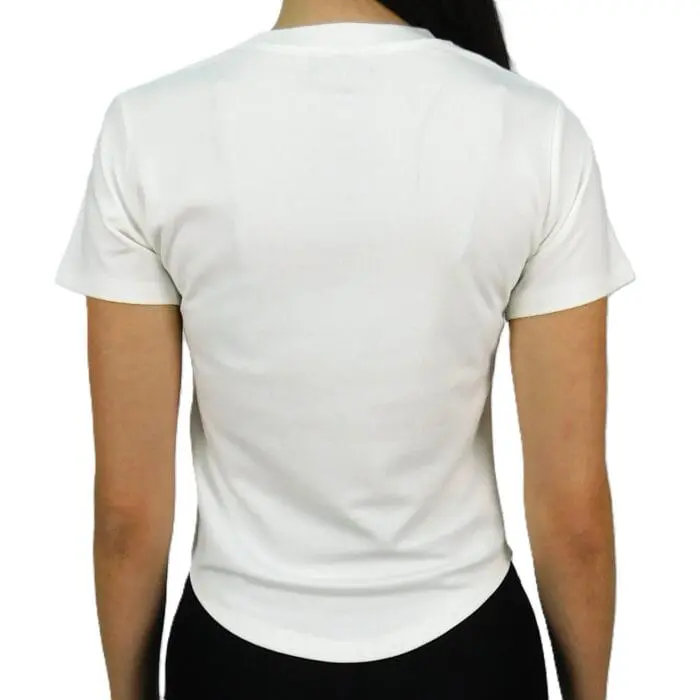 Camiseta de punto de manga corta blanca