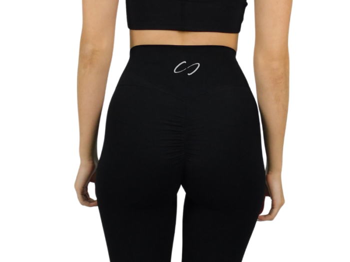 Leggings largos negros de cintura alta